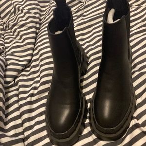Black chunky boots